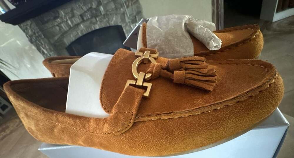 Aerosoles Suede Tassel Loafers with Hardware Detail